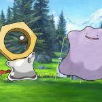 Meltan and Ditto in a Pokemon Go Research background