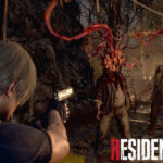 Resident Evil 4 Remake Leon shooting