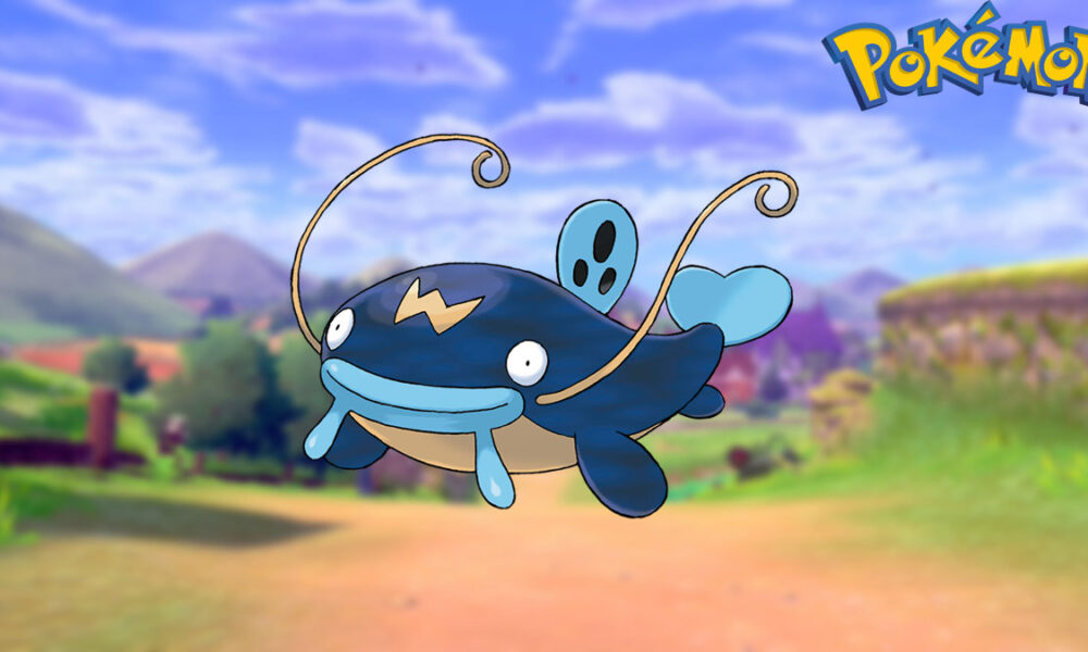 Whiscash in a Pokemon Sword and Shield background