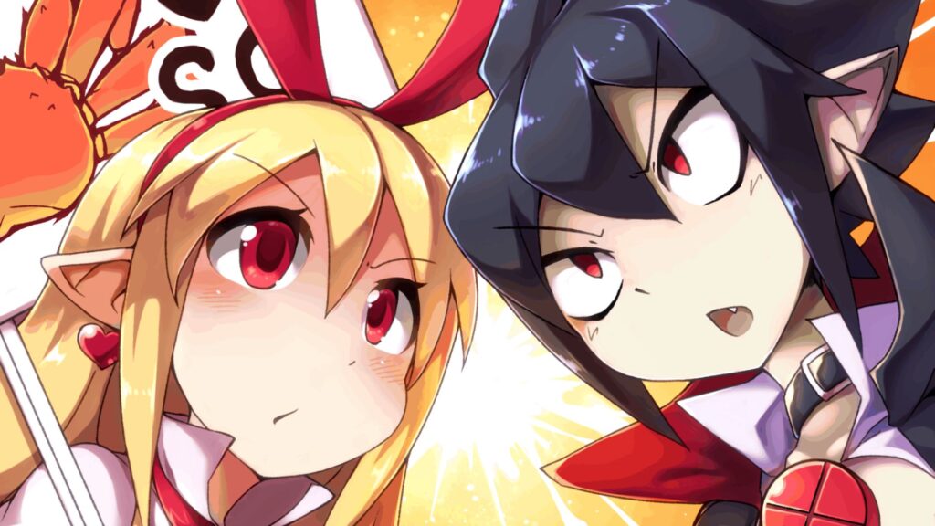 Personajes de Disgaea RPG mirándose el uno al otro