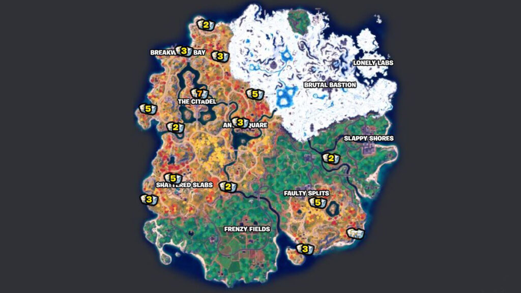 Ubicaciones de cofres de Fortnite Oathbound