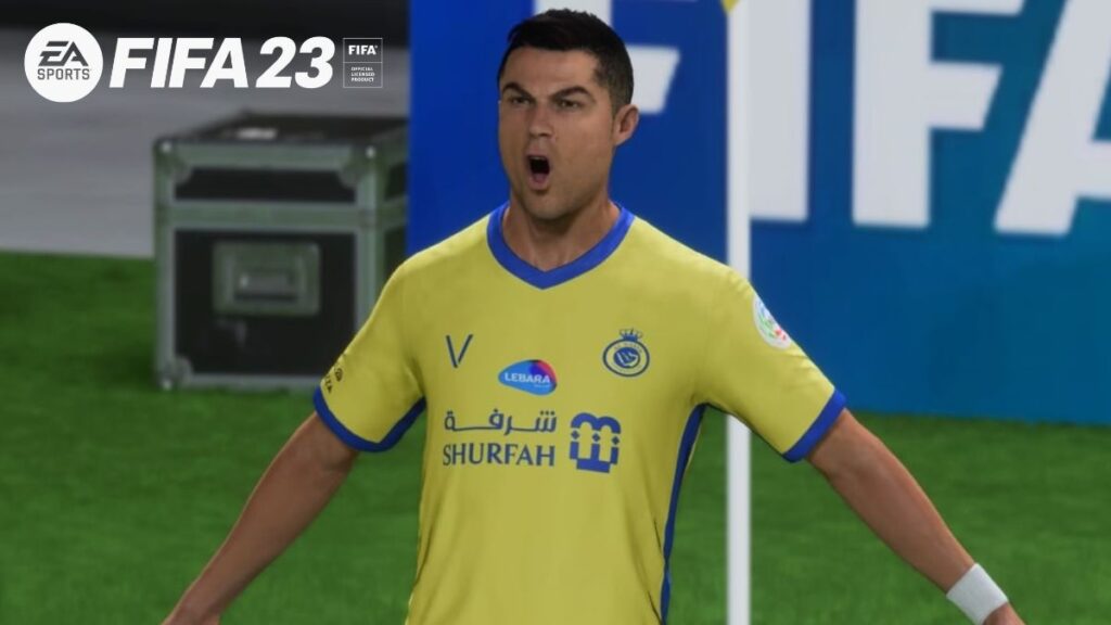 Ronaldo haciendo Siu en FIFA 23