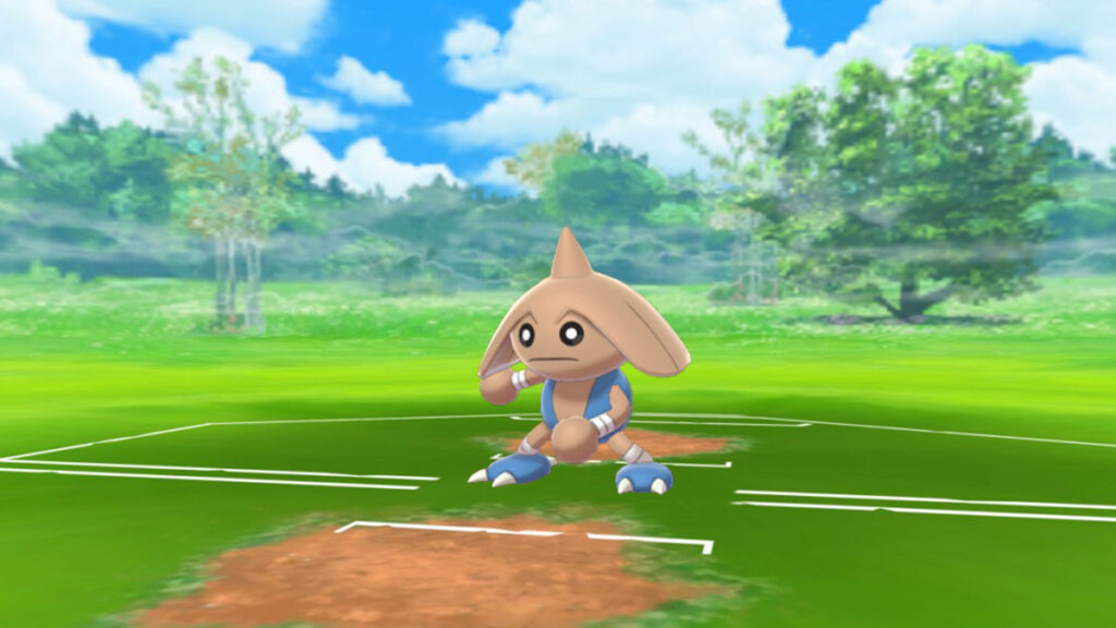 Hitmontop en un campo de batalla de Pokémon Go