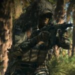 warzone 2 operator with a ghillie suit on