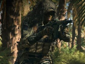 warzone 2 operator with a ghillie suit on