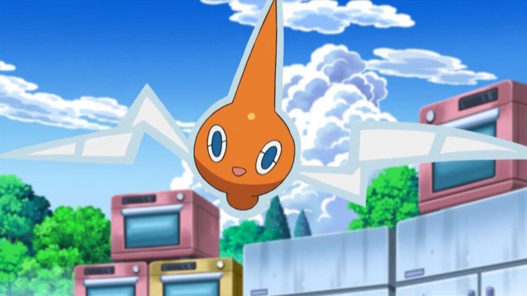 Rotom de Oak en el anime de Pokémon