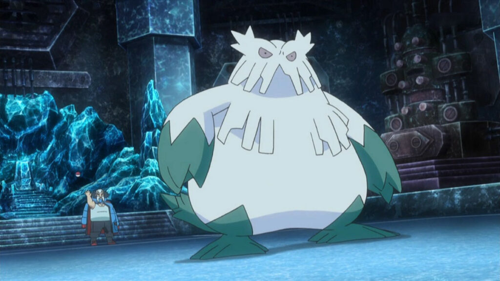 Wulfric y Abomasnow en el anime de Pokémon