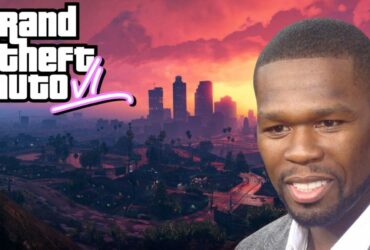 50 Cent with GTA 6 logo