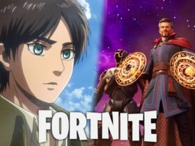 attack on titan eren and fortnite doctor strange