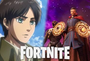 attack on titan eren and fortnite doctor strange