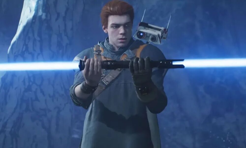 Cal Kestis holding dual lightsaber in Star Wars Jedi: Survivor