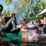 Dead Island 2 character sat in pool