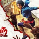 dead island 2 key art character with blade and zombies