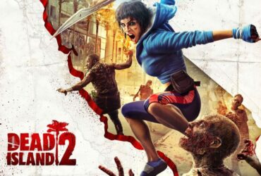 dead island 2 key art character with blade and zombies