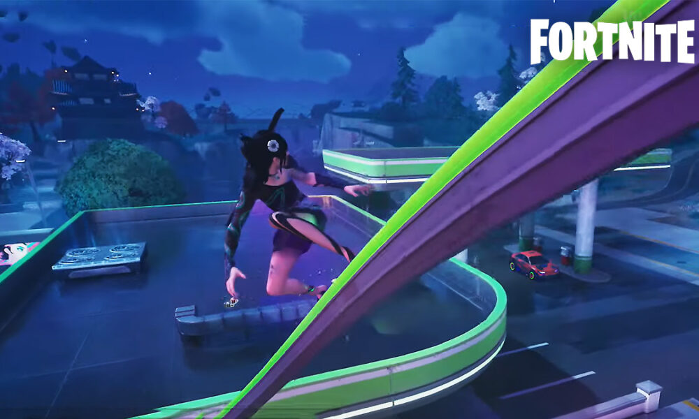 grind rail in Fortnite