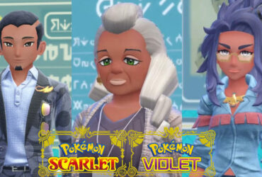 Three Pokemon Scarlet and Violet Academy teachers