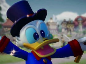 scrooge mcduck posing in disney dreamlight valley