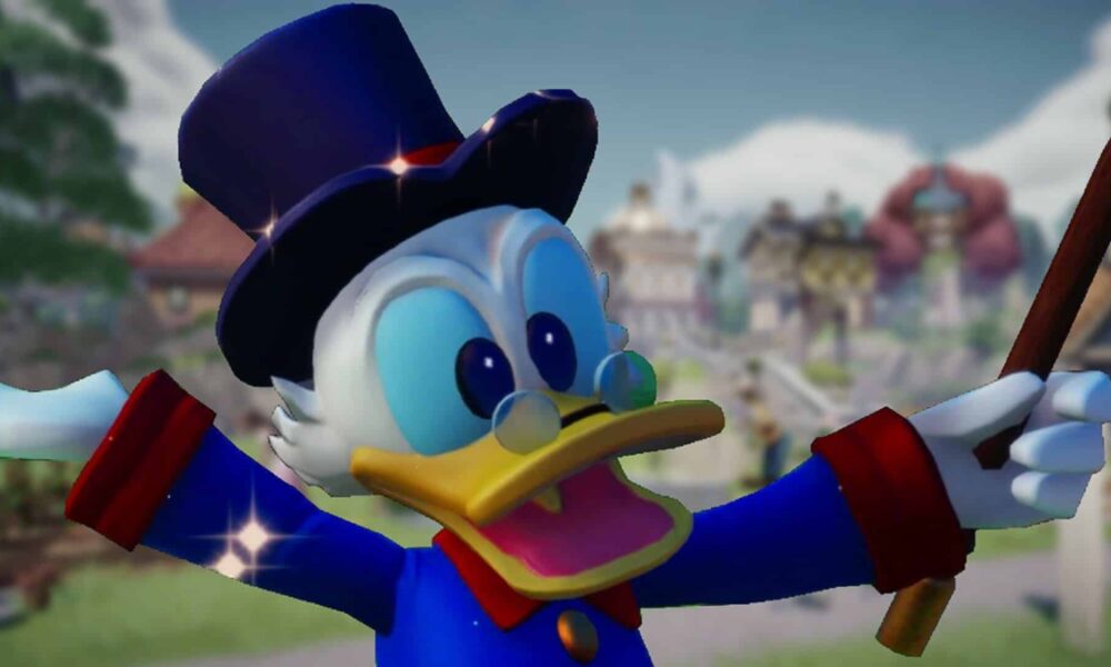 scrooge mcduck posing in disney dreamlight valley