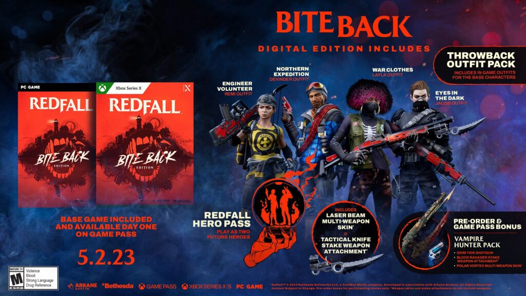 Contenido de la edición Redfall Bite Back y bonificaciones por pedido anticipado