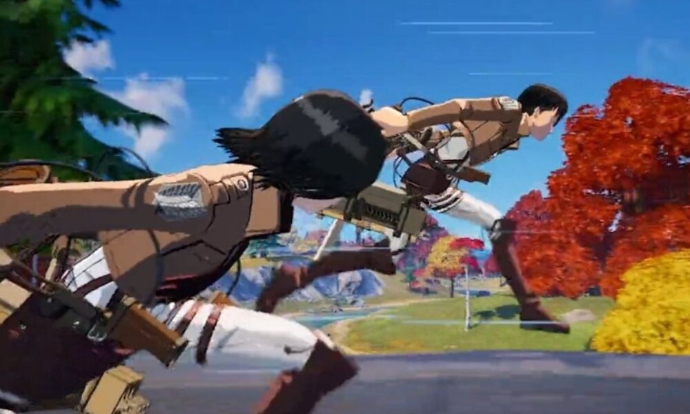 Mikasa and Levi in Fortnite