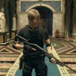 resident evil 4 leon kennedy with shotgun