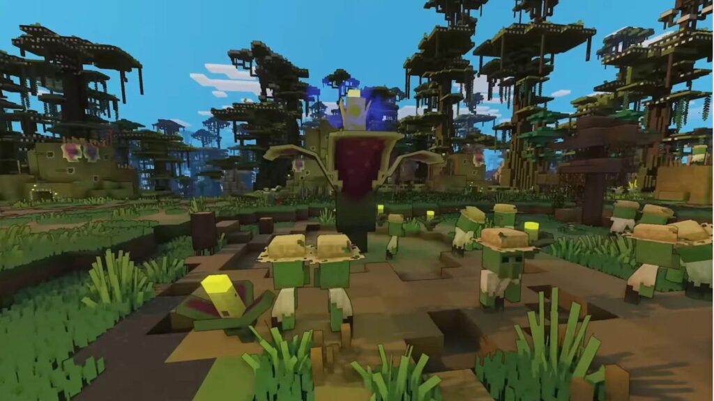 Enredaderas en Minecraft Legends