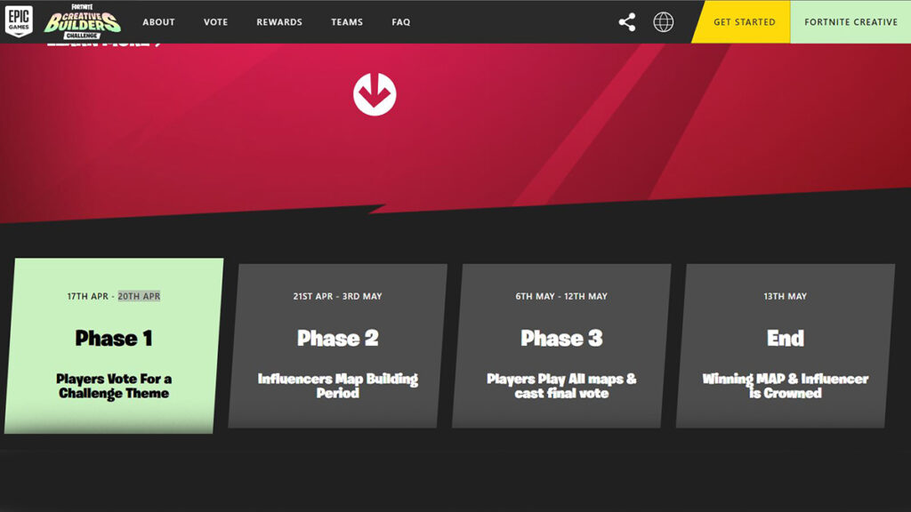 Calendario de desafíos de Fortnite Creative Builders