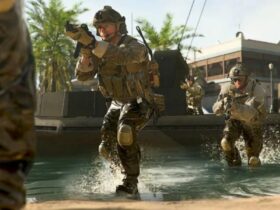 warzone 2 operators running through water with weapons out