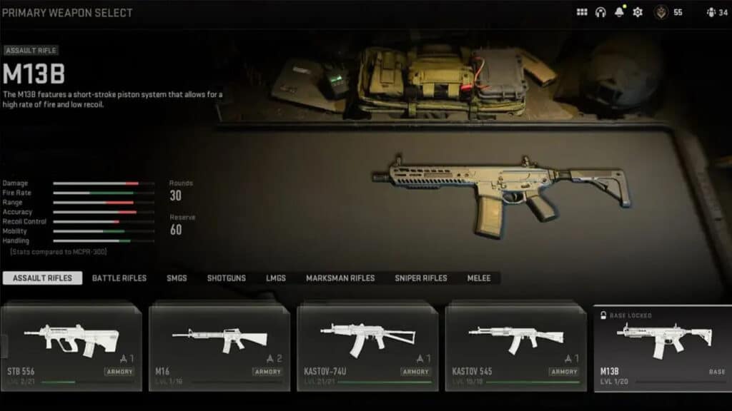 M13B en Modern Warfare 2