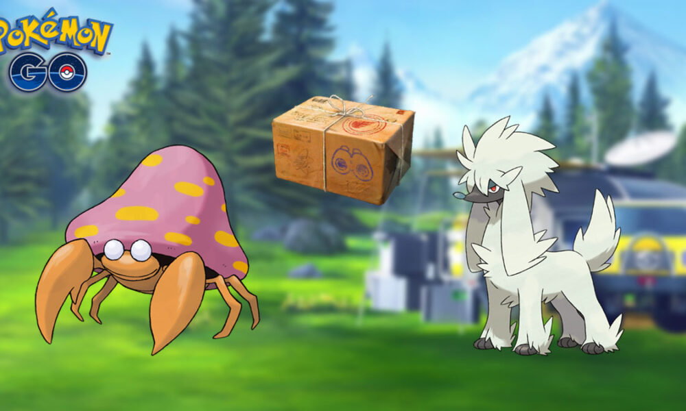 Parasect and Furfrou in a Pokemon Go Research background