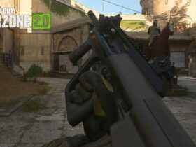 Player using STB 556 with Warzone 2 logo