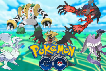 Legendary Pokemon in a Pokemon Go background