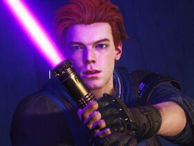 Cal Kestis with purple lightsaber in Star Wars Jedi: Survivor