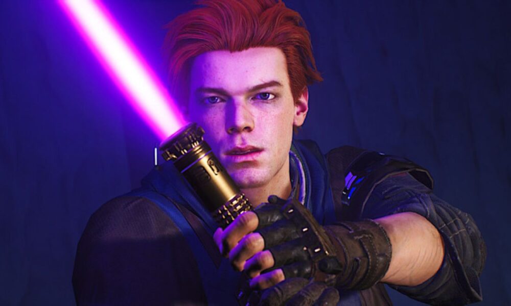 Cal Kestis with purple lightsaber in Star Wars Jedi: Survivor