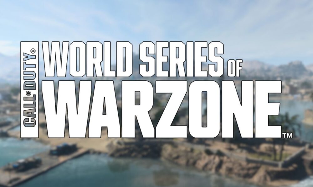 World Series of Warzone 2023 logo with Al Mazrah in background