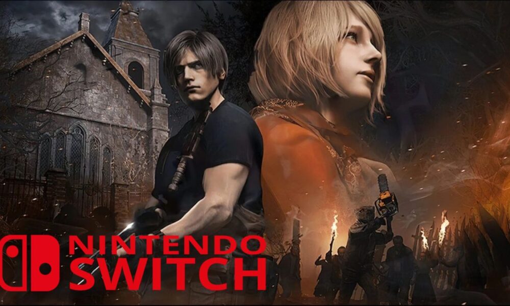 resident evil 4 remake with nintendo switch logo