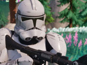 Clone Trooper with DC-15 Blaster Rifle in Fortnite