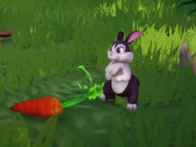 rabbit with carrot in disney dreamlight valley