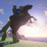 Link riding horse in Zelda: Tears of the Kingdom.