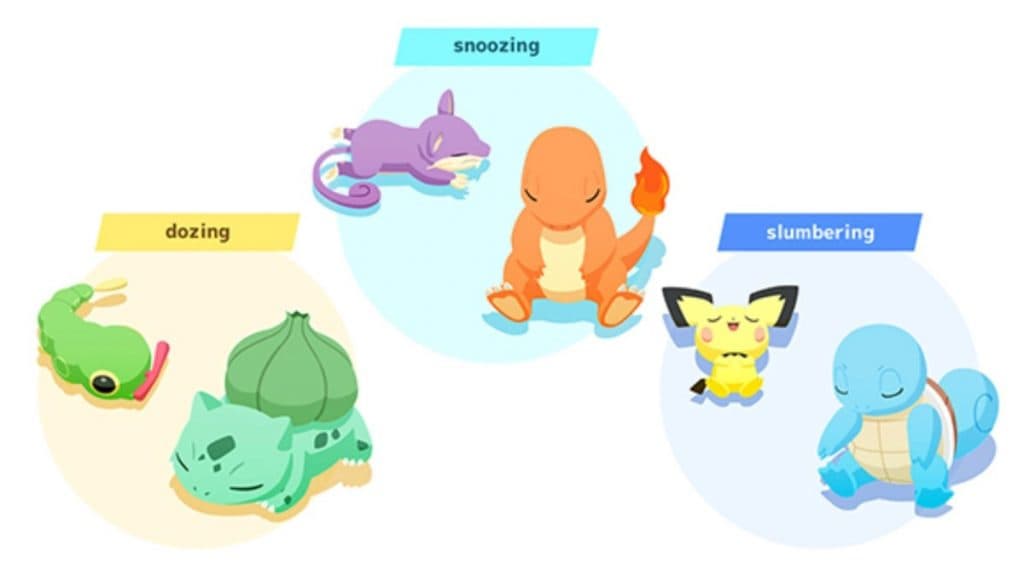 Patrones de sueño de Pokémon