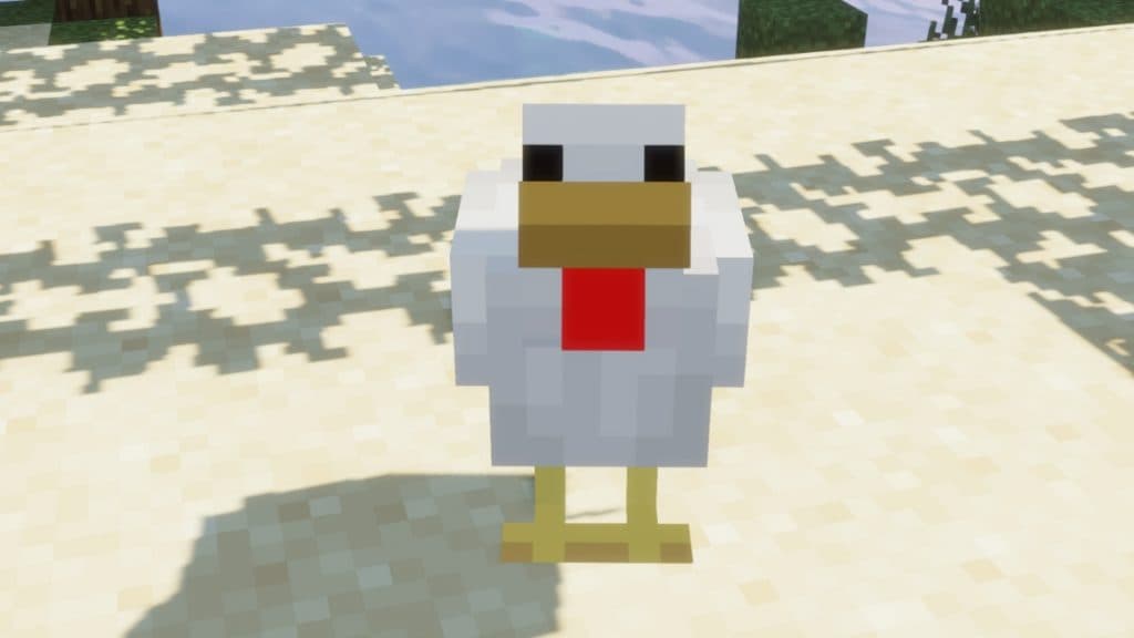 Un pollo en Minecraft.