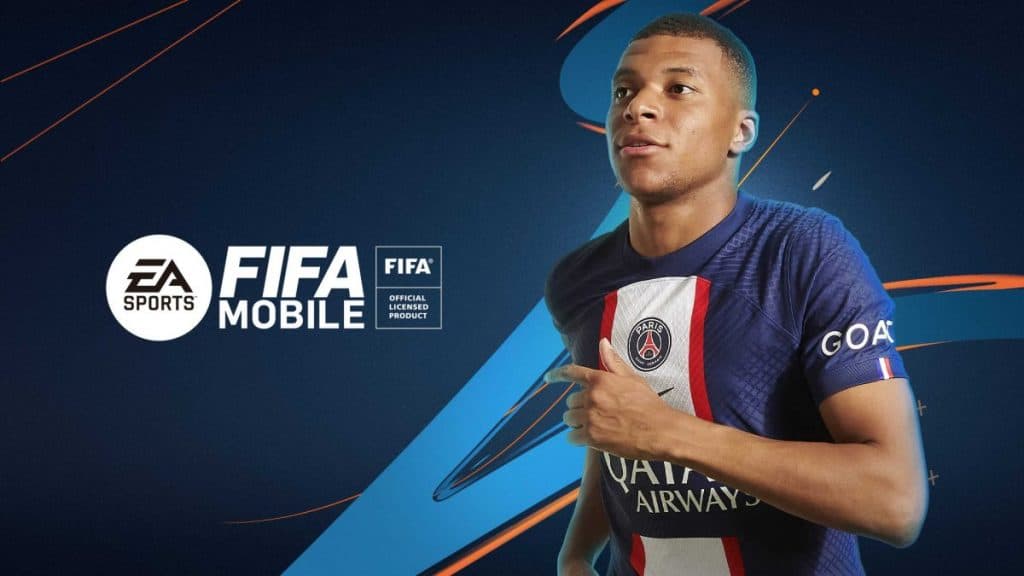 Kylian Mbappé sobre las ilustraciones de FIFA Football