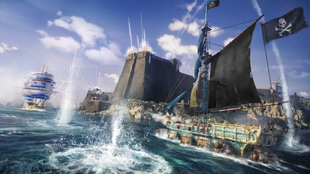 Barcos piratas luchando en Skull & Bones