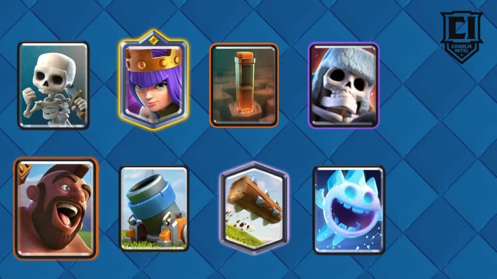 Mazo Esqueleto Gigante Archer Queen de Clash Royale