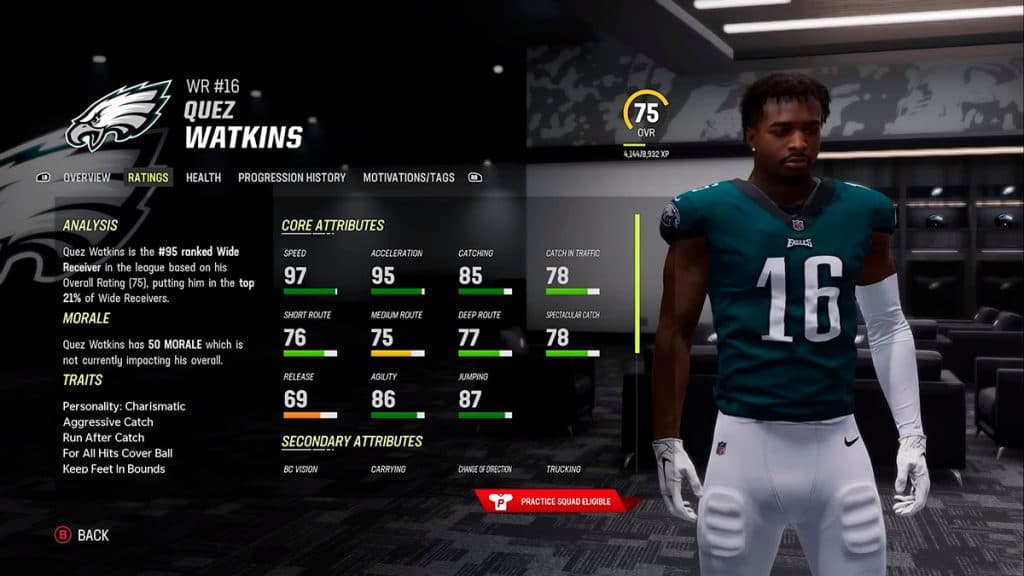 Quez Watkins en Madden 24