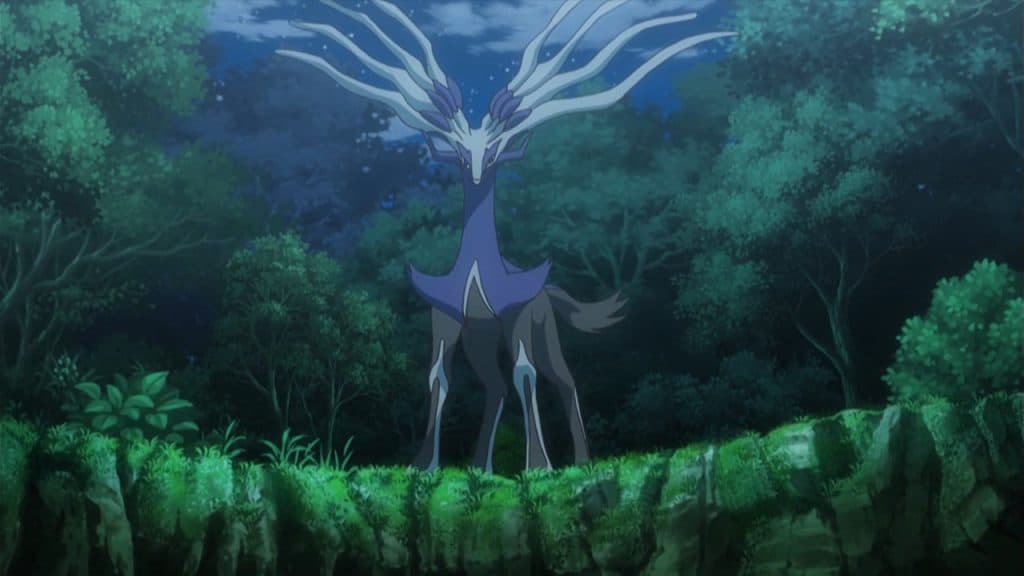 Xerneas en el anime de Pokémon