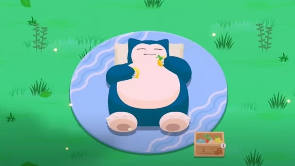 snorlax comiendo bayas en pokemon sleep