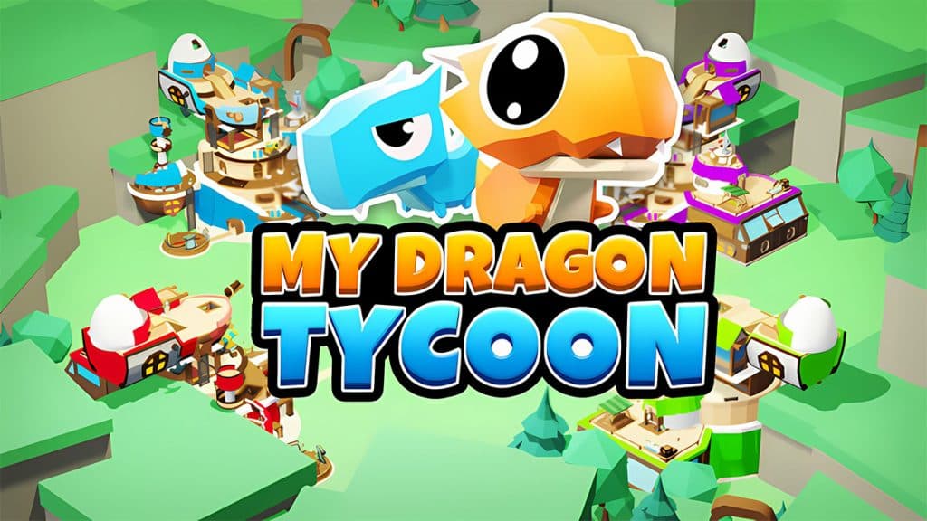 Miniatura de Roblox My Dragon Tycoon con varios dragones.