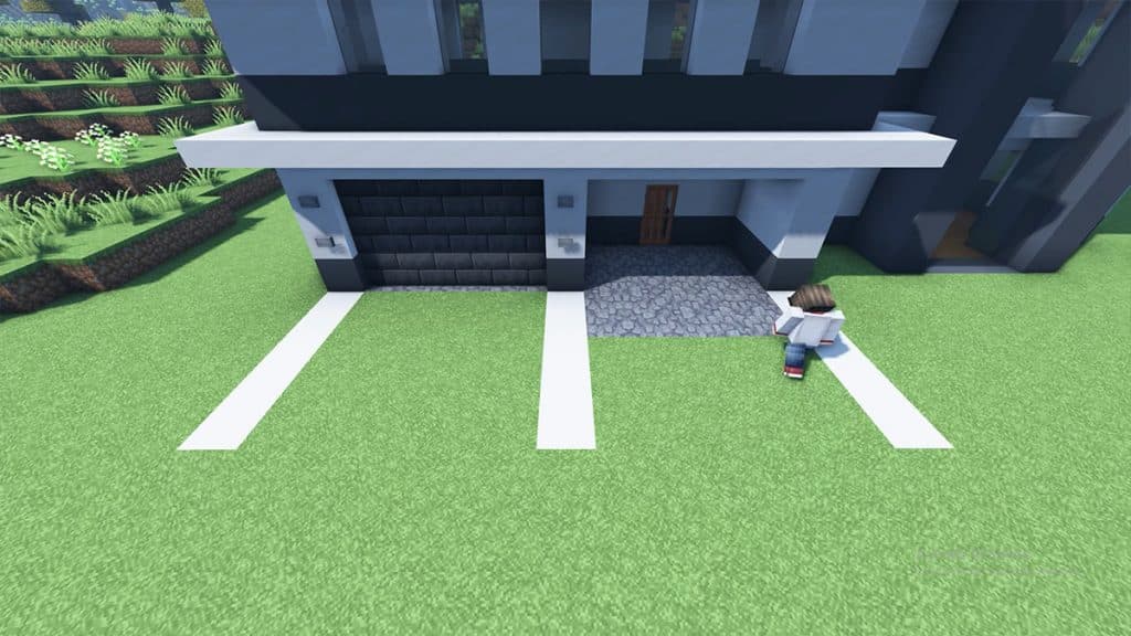 Entrada a la mansión de Minecraft