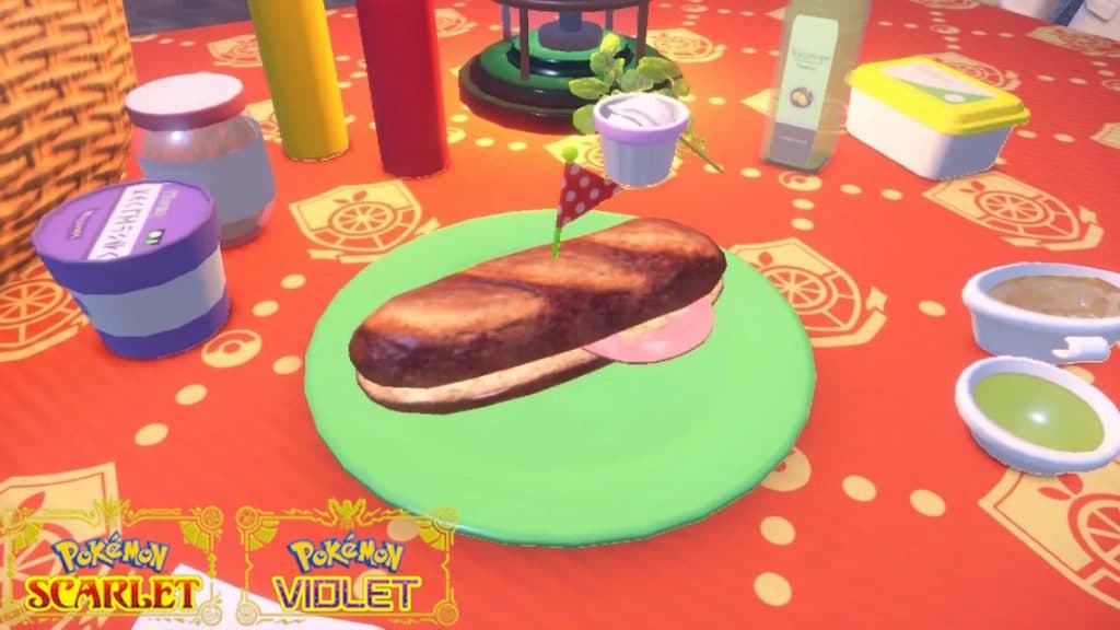 Sándwich violeta escarlata de Pokémon